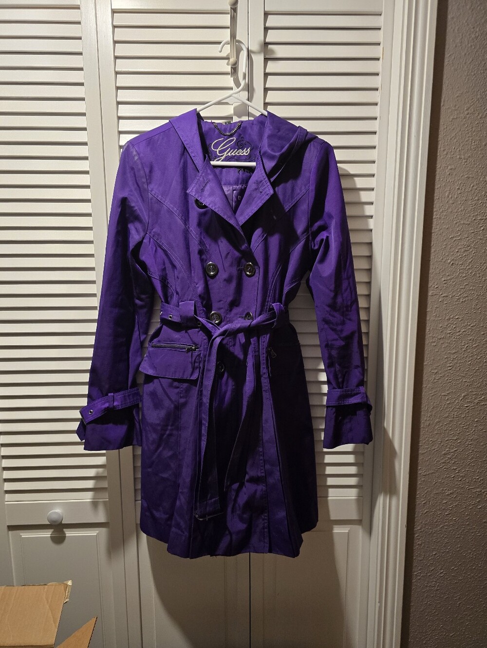Purple Guess Trench Coat